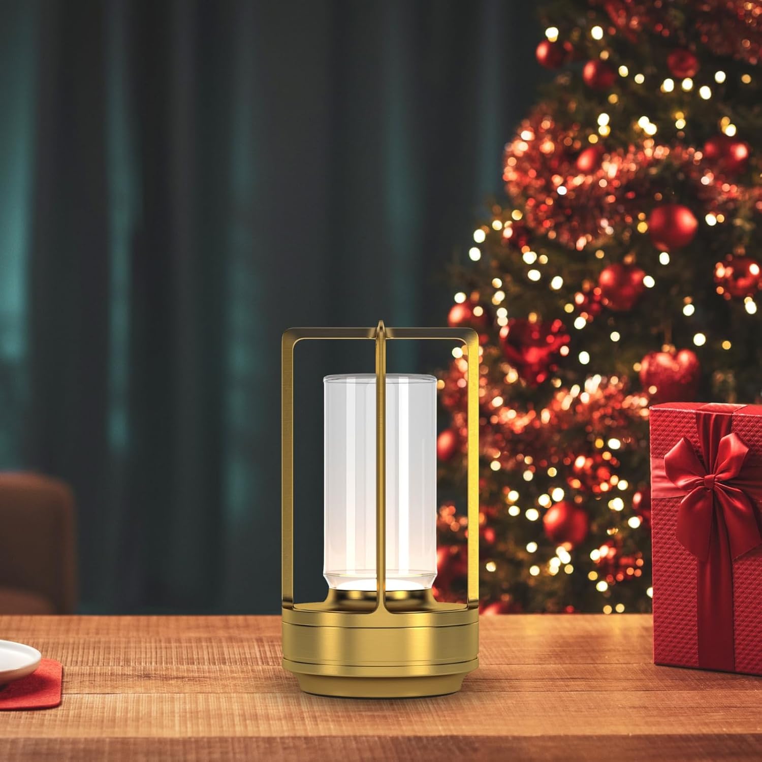 Portable Metal Table Lamp for Indoor/Outdoor ,Rechargeable Cordless LED Lamp, 3-Colour Infinitely Dimming Battery Powered Small Desk Lamp, Restaurant/Bedroom/Bar/Coffee/Camping Light (Gold Set of 2) - Image 8