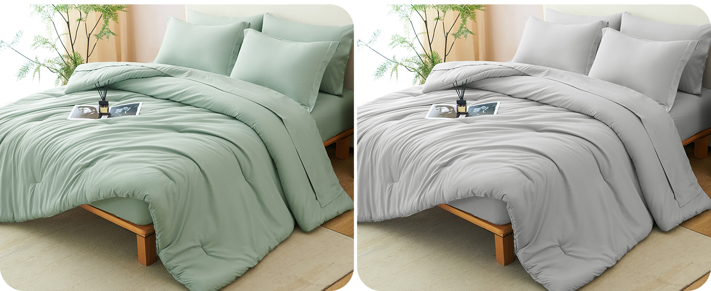 Sage Green / Light Grey