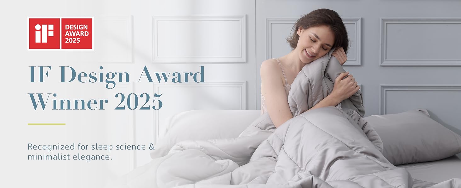 IF DESIGN AWARD PCM alternative sheets smartduvet gifts birthday satin thermal eucalyptus wedding