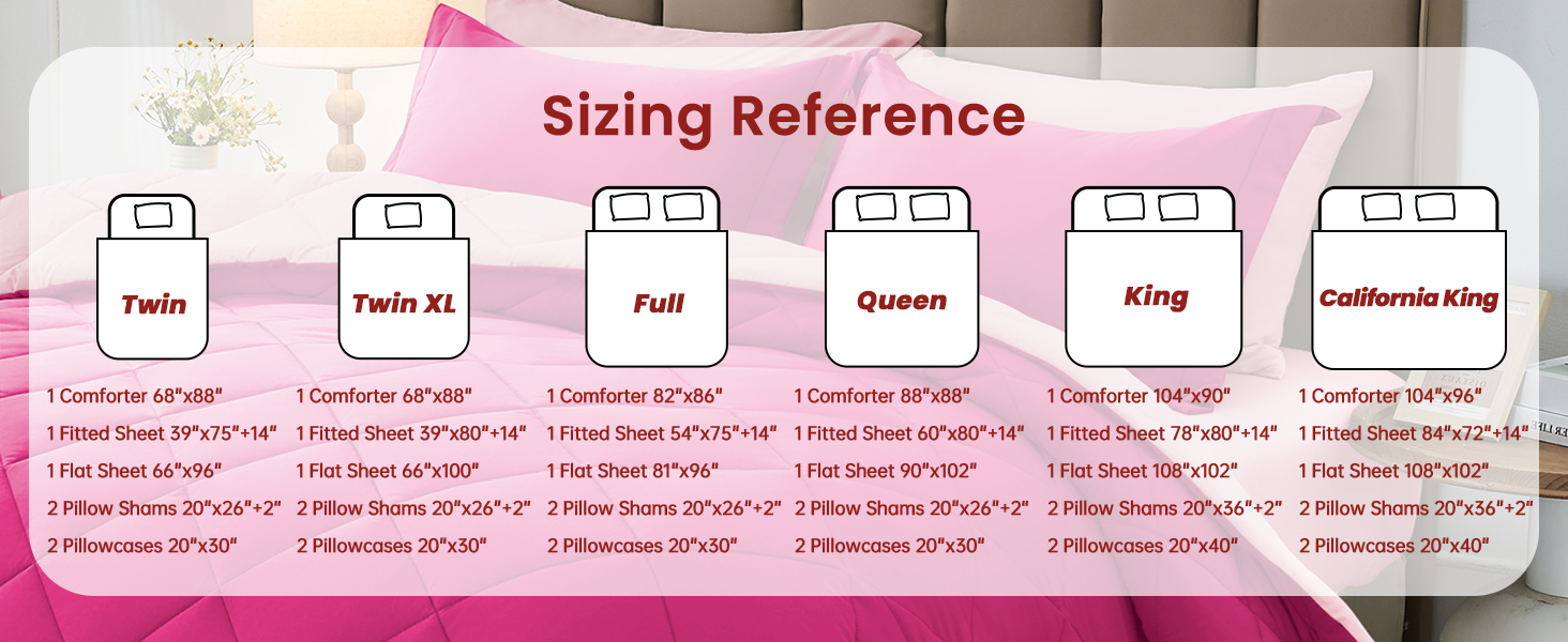 Comforter Set Reversible Bed in a Bag All Season