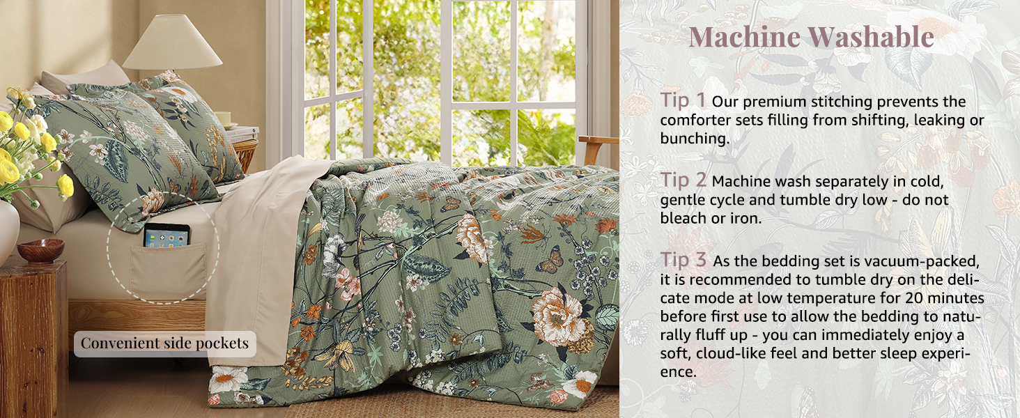 floral comforter set