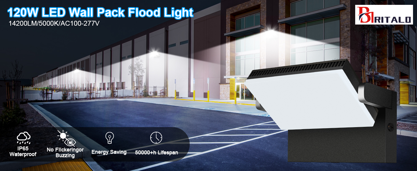 120W led wallpack flood light