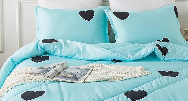 blue love comforter set