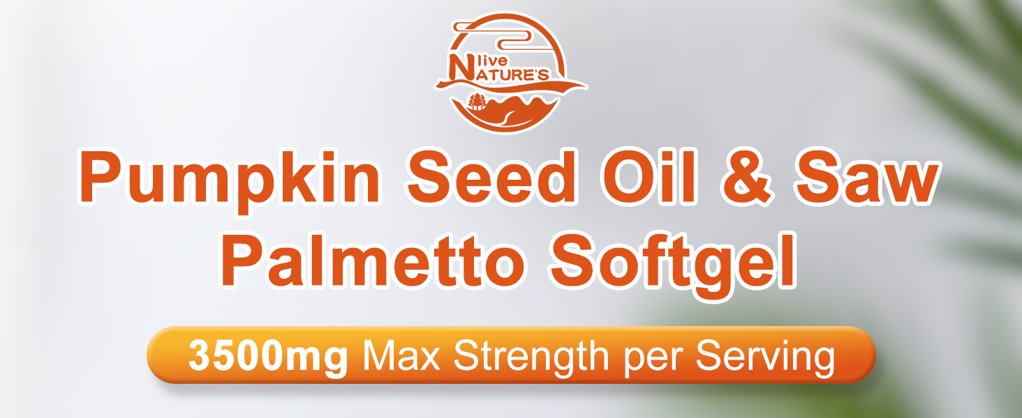 pumpkin seed oil and saw palmetto softgels