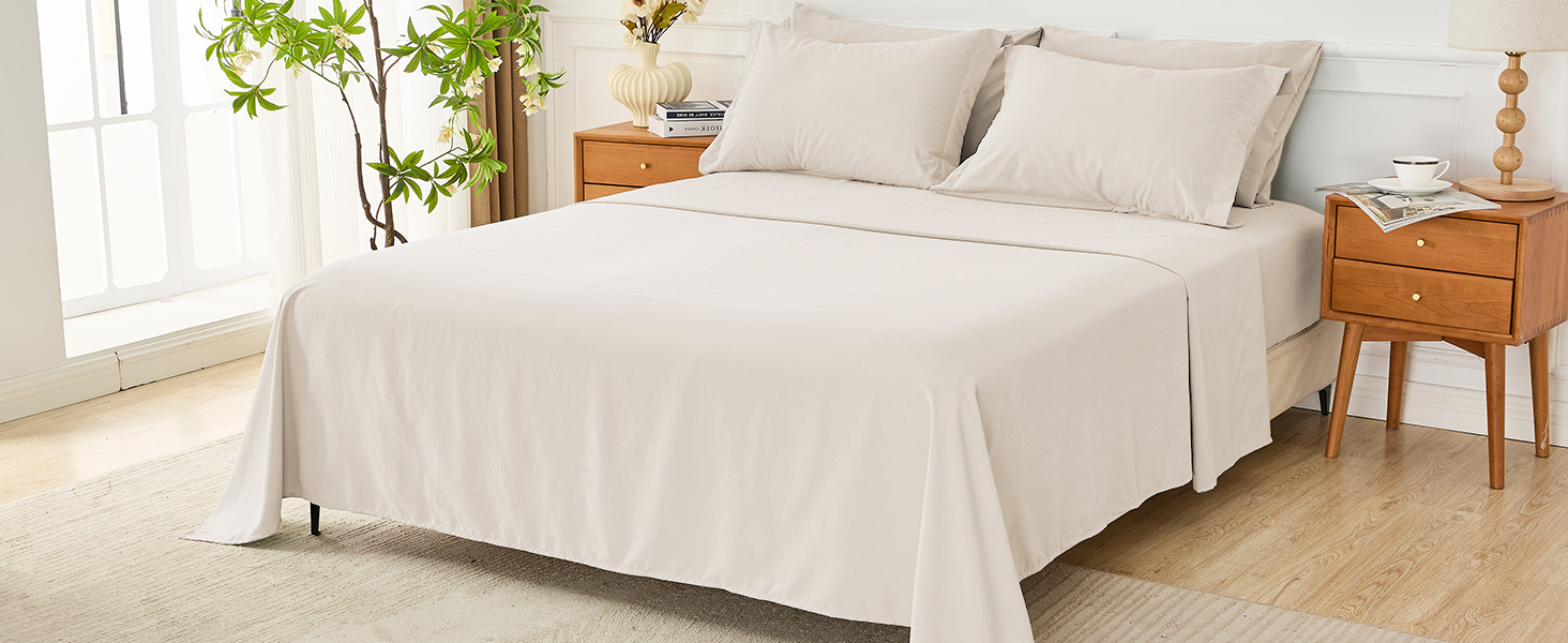 7 Pieces Comforter Set, Soft Bed in a Bag, All Season Bedding Set with Comforter