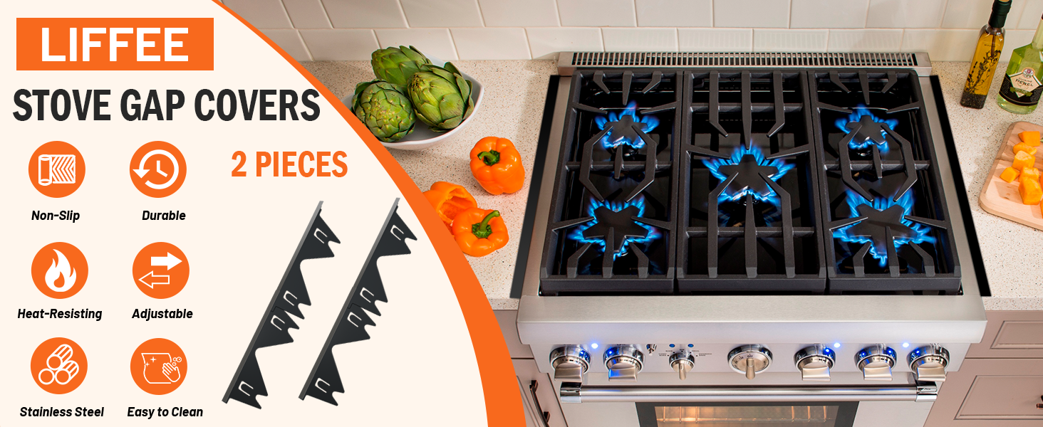  Stainless Steel Stove Gap Covers 