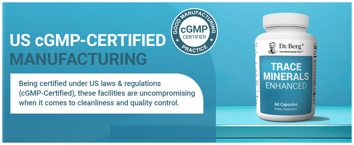 Dr. Berg Trace Minerals Enhanced Supplement Premium A+ Content trace minerals complex