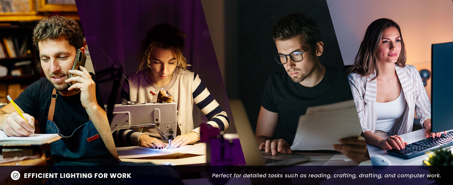 Ultra 3,500 Lumen LED Desk Lamp, 3 Light Modes, Dimmable, 45W, 26 Inch Wide Metal Shade