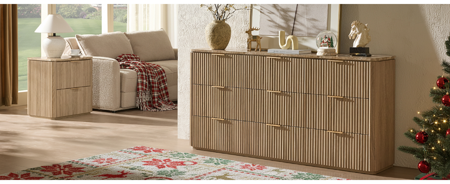 A+ 1 Dresser with 9 drawer natural oak marry christmas