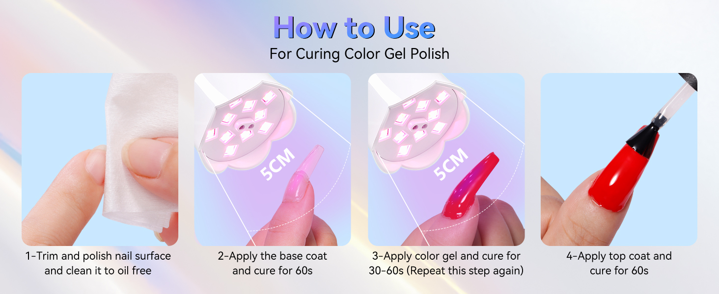 cordless uv led nail lamp led nail light for gel nails