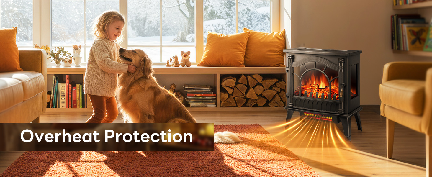 Stove has an overheat protection function, so even children won't need to worry.