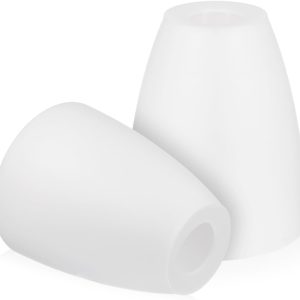 DOITOOL 2PCS Plastic Lamp Shade Replacement for Floor Lamp, Replacement White Lamp Shade Cover for Chandelier, Pendant Light, Wall Sconces Series (30mm Opening)