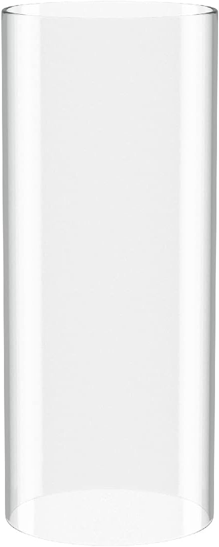 Borosilicate Glass, Clear Candle Holder, Glass Chimney for Candle Open Ended, Glass Hurricane Candle Holders Diameter 4″, Height 12″