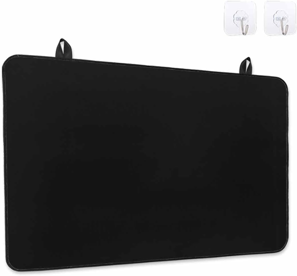 Stove Top Covers for Electric Stove 31×24 Inches, Black HeatResistant Glass Cooktop Protector, Pure Black Solid Color Simple Minimalism Art Ceramic Stovetop Countertop Covers Mat, Oven Cover