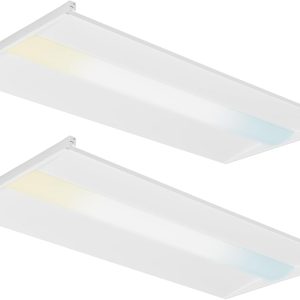 Cortelco 2x4 LED Troffer Light-25W/30W/35W/40W/50W,Up to 7500 Lumens,4 CCT Selectable 3000K/3500K/4000K/5000K,0-10V Dimmable Drop Ceiling Panel,100-277V,ETL & DLC Listed,Commercial Grade,4 Pack