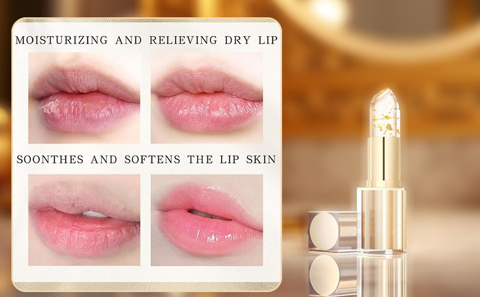 gold crystal color changing lipstick