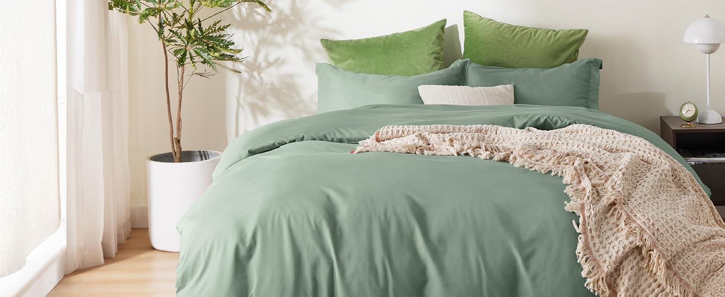 Bedsure Duvet Cover Soft Double Brushed Bedding Set for Kids Adults Zipper Closure NO Comforter