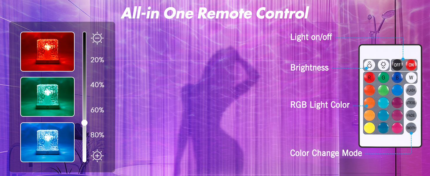 remote control shower light
