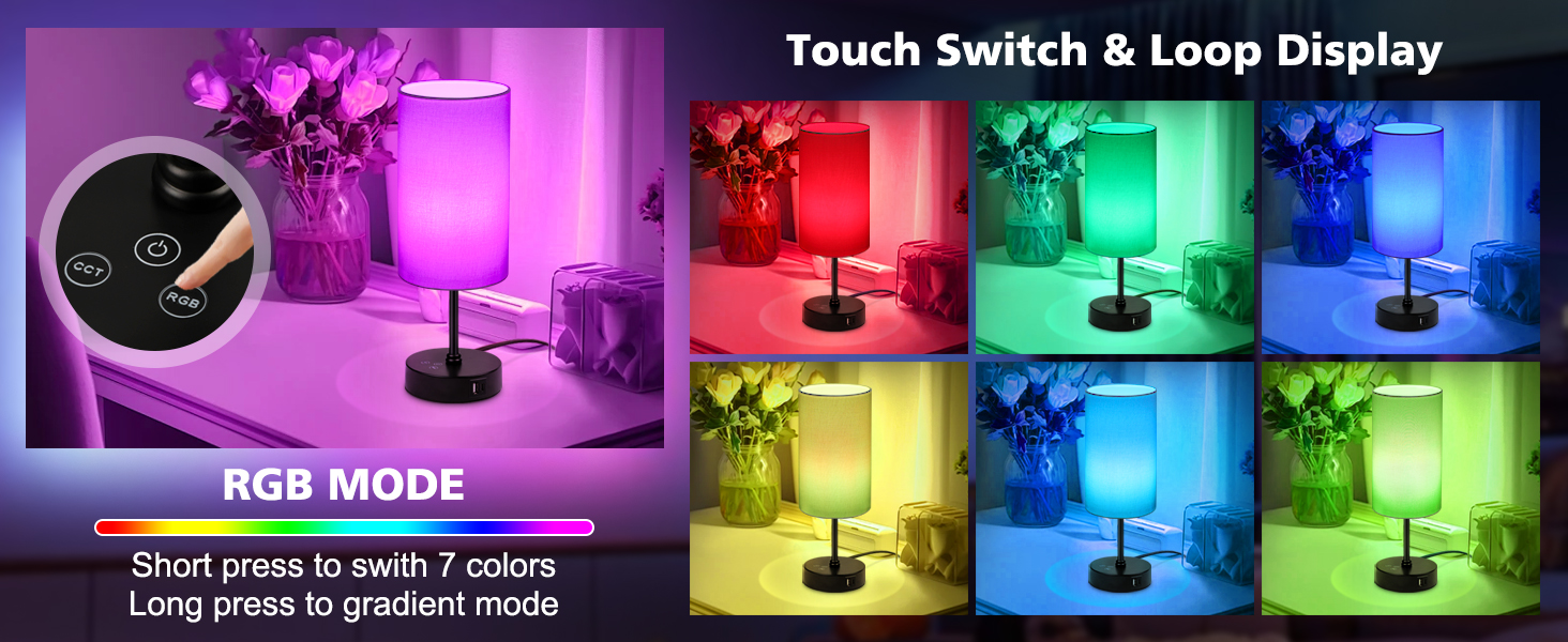 7 colors rgb mode can change different color  use the RGB 7 colors mode as ambient light.