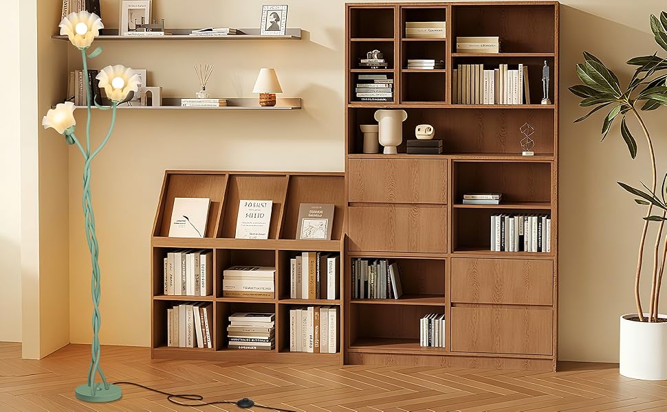 floor lamp green modern floor lamp standing lamp for bedroom vintage floor lamp floral lamp ﻿