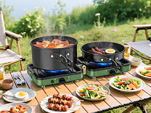 CFRERO Foldable Camping Stove with 2 Burners