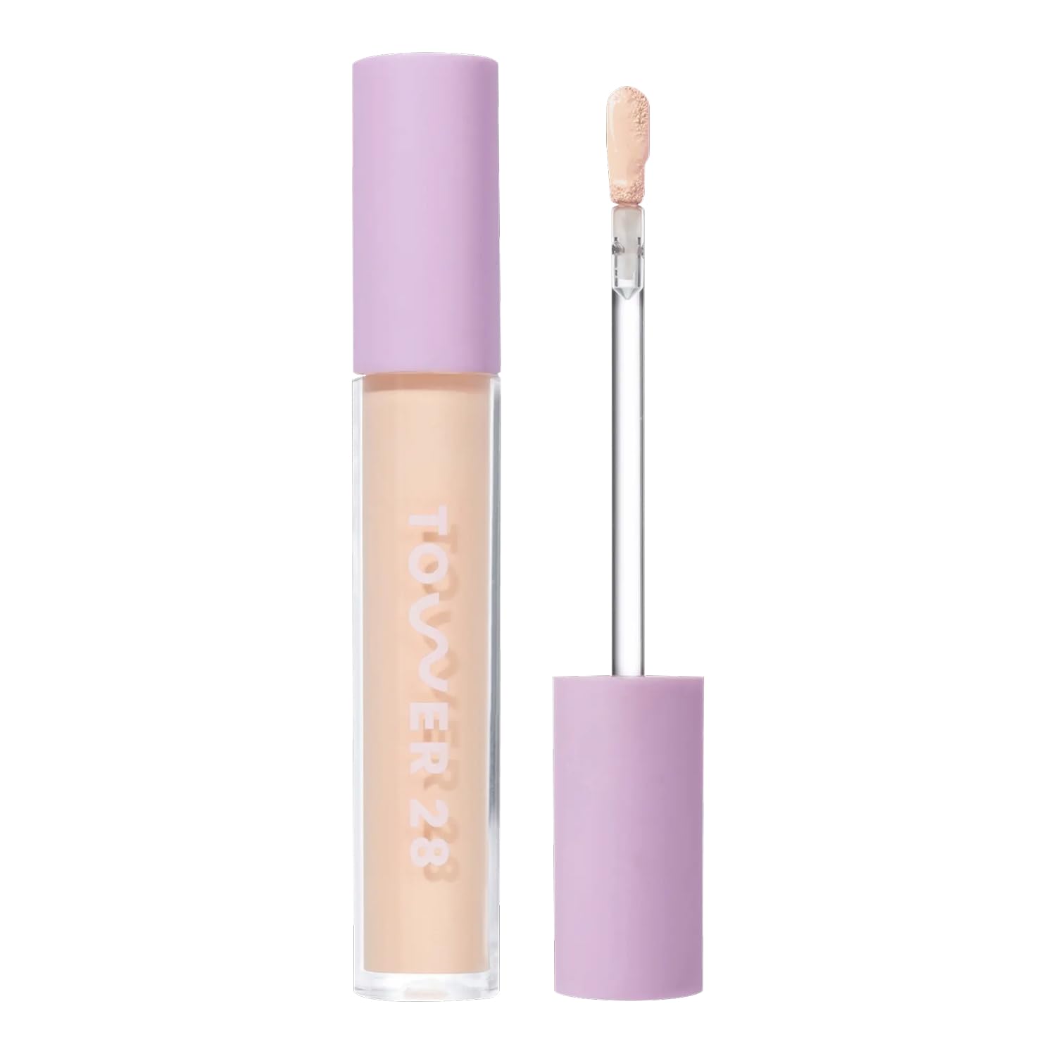Tower 28 Beauty Swipe Serum Concealer - Hydrating Buildable Medium-Coverage Concealer with Skincare Benefits for Sensitive Skin - Shade 4.0 DTLA, Light with Cool Undertones, 0.22 Fl Oz