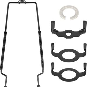 8 9 10 11 12 inch Lamp Shade Harp Holder, Adjustable Lamp Harp Kit, Fit Both Standard Lamp Rod and E14 E26 E27 Light Base UNO Fitter Adapter Converter Finial Set, Lampshade Bracket