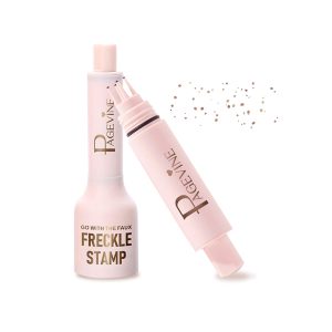 Freckle Stamp - Freckle Pen Waterproof, Long Lasting Fake Freckles, Quick Dry 5-Point Faux Freckles Stamp Cushion Stain Marker in One Press Natural and Lifelike Sunkissed Pencil Tool Makeup (#1-Light)