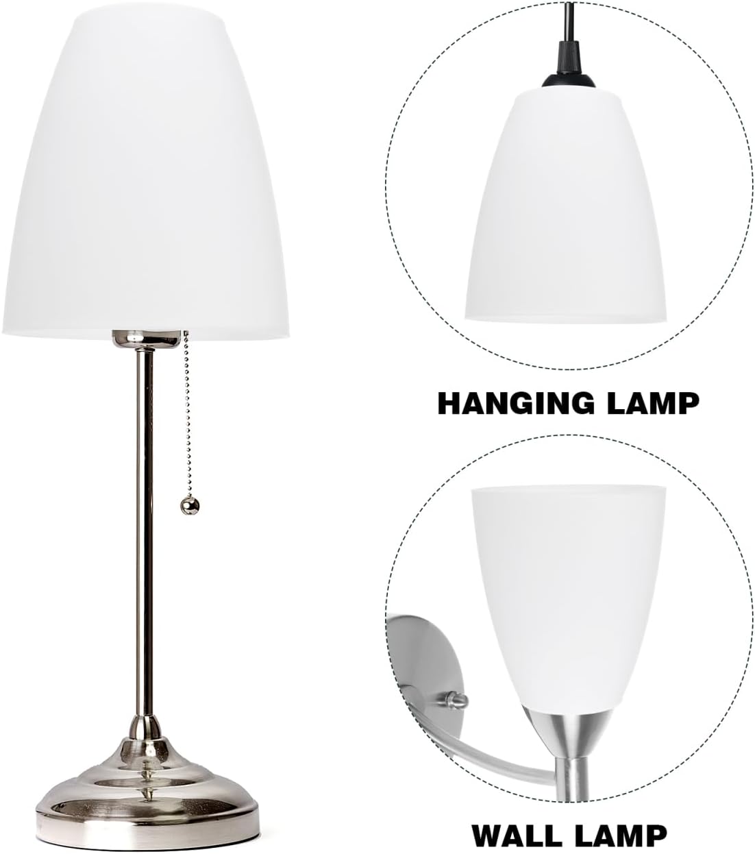 DOITOOL 2PCS Plastic Lamp Shade Replacement for Floor Lamp, Replacement White Lamp Shade Cover for Chandelier, Pendant Light, Wall Sconces Series (30mm Opening) - Image 4