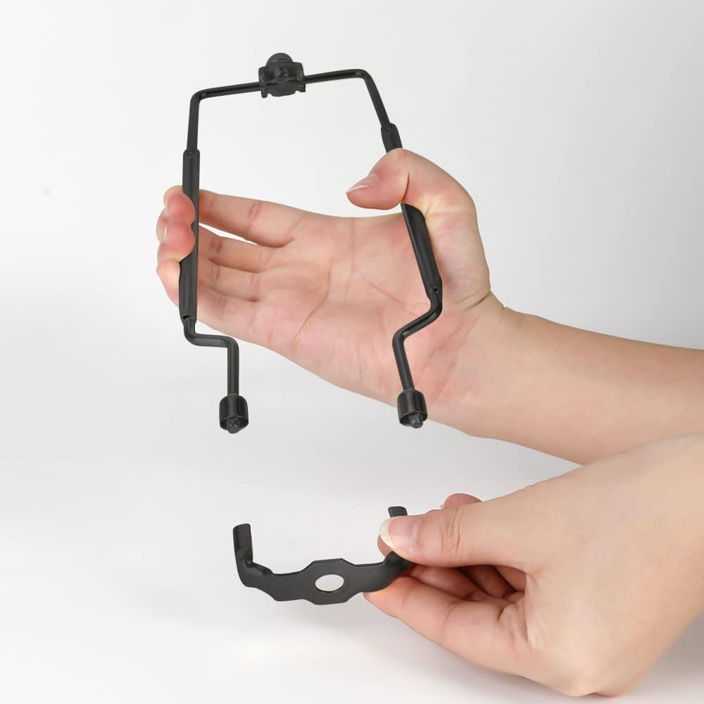 8 9 10 11 12 inch Lamp Shade Harp Holder, Adjustable Lamp Harp Kit, Fit Both Standard Lamp Rod and E14 E26 E27 Light Base UNO Fitter Adapter Converter Finial Set, Lampshade Bracket - Image 7