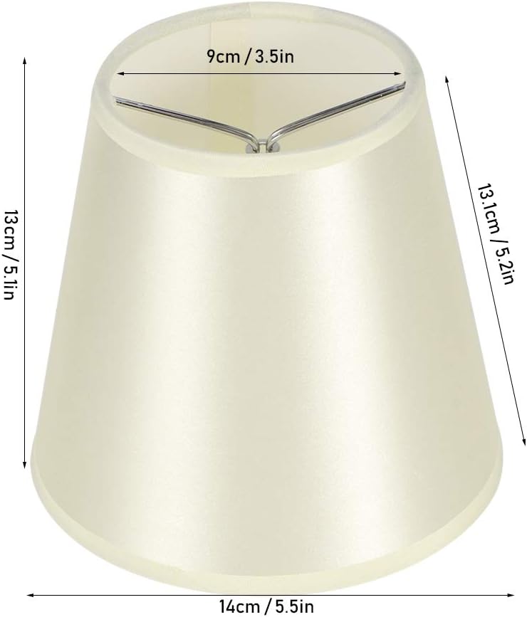 Hyuduo Modern Fabric Lampshade, Clamp on E14 Bulb Cover with Proof and Soft Light, for Bedroom Living Room Hall Study Hotel Studio Decoration - Image 2