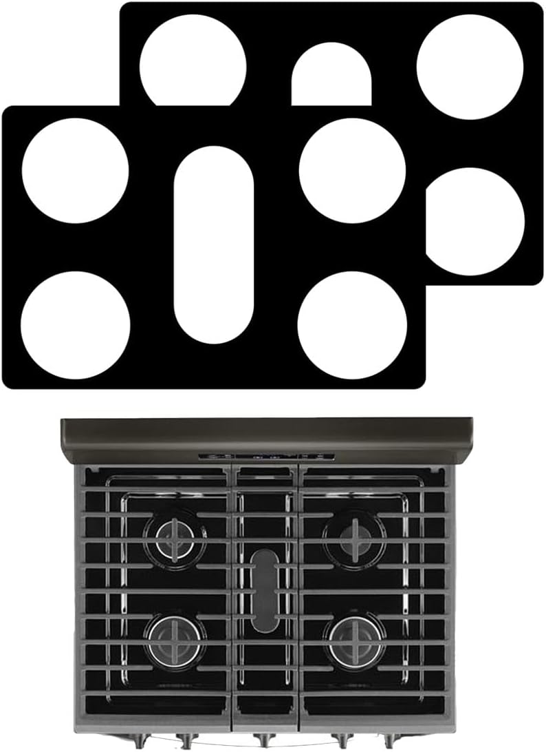 2Pcs 30Inch Stove protector liner For Whirlpool Models WFG550S0LZ1 30 Inch Gas Range Cooktop cover
