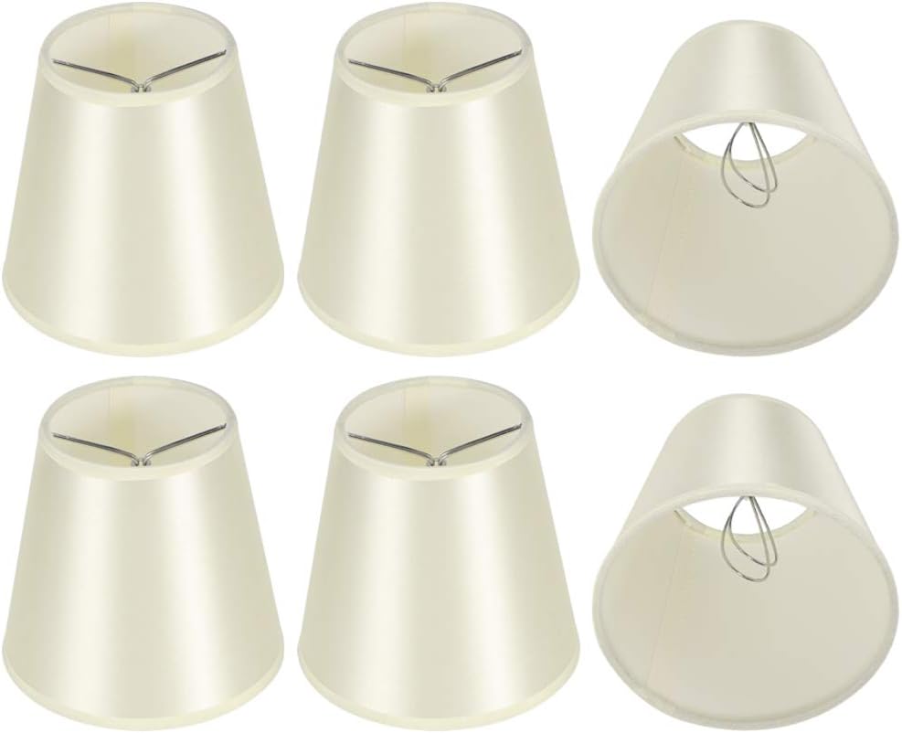 Hyuduo Modern Fabric Lampshade, Clamp on E14 Bulb Cover with Proof and Soft Light, for Bedroom Living Room Hall Study Hotel Studio Decoration - Image 3