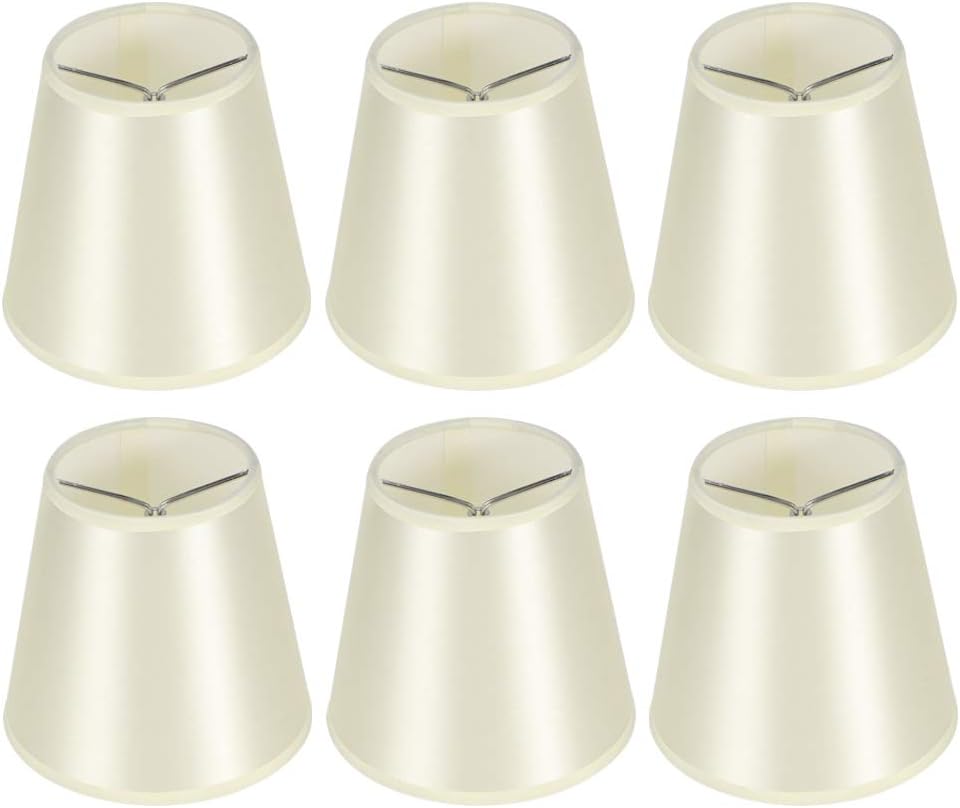 Hyuduo Modern Fabric Lampshade, Clamp on E14 Bulb Cover with Proof and Soft Light, for Bedroom Living Room Hall Study Hotel Studio Decoration