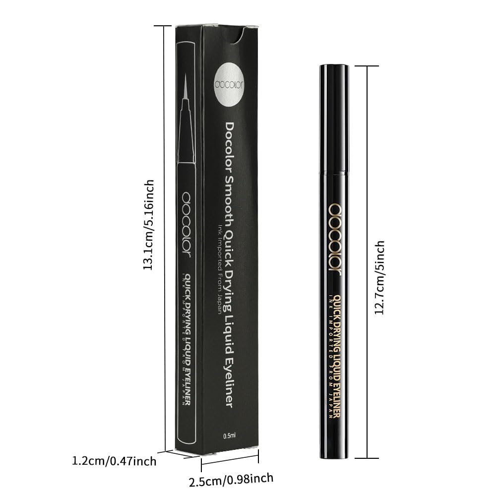 docolor Waterproof Eyeliner Pen Super Slim Precise All Day Black Eyeliner Liquid Professional Makeup Liquid Eye Liner Pencil for Women - Image 10