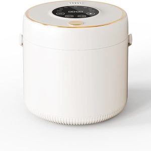 Rice Cooker, 3 Cups Raw 2L Mini Small Cooker, Portable Travel with Steamer, Automatic Keep Warm, Grain, Vegetable Maker