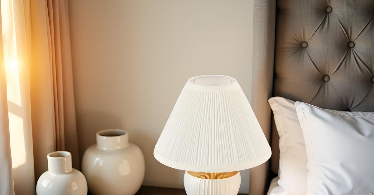 Aspen Creative 59171, Empire Uno Lamp Shade, Cotton White, 4" Top x 10" Bottom x 7" Slant Height, Slip UNO 33mm - Image 8