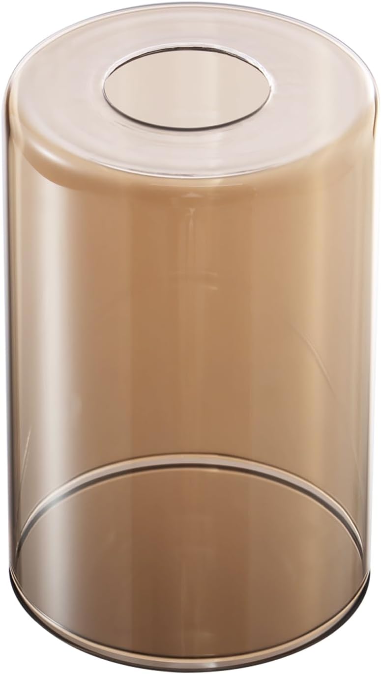 Diameter 4.72 IN, Tall 6 IN,E26 Base 1-5/8 Inch Fitter,Wall lamps or Pendant Lamps Replace Lampshades With Amber Cylindrical Glass Lampshades