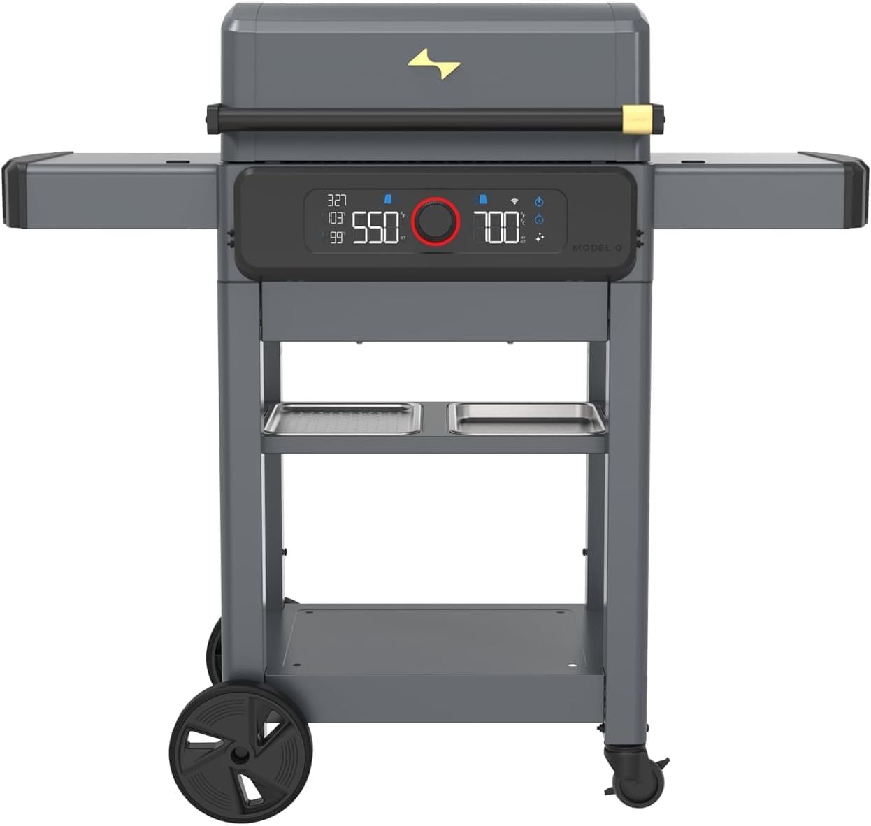 Current Model G Dual Zone Grill, Smart Electric Outdoor Grill with 200°F to 700°F Range for Searing & Roasting, Digital Precision, Independent Heat Zones, Apartment-Friendly & Weather-Resistant