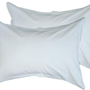 400 Thread Count, 100% Cotton, Envelope Pillowcase Set of 2 Pillow Covers, Breathable, Cooling, Soft for Quality Sleep (Colour Prime White, Standard（20 * 26）)