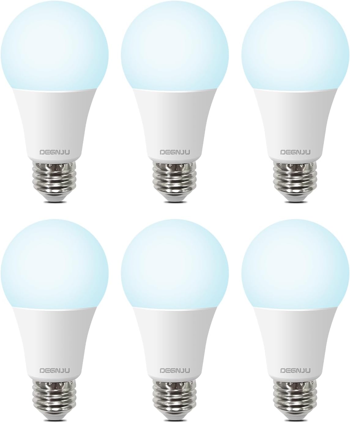 A19 LED Light Bulbs, 100 Watt Equivalent LED Bulbs, Daylight 5000K, 1500 Lumens, E26 Standard Base, Non-Dimmable, 13W Bright White LED Bulbs for Bedroom Living Room Home Office, 6 Pack