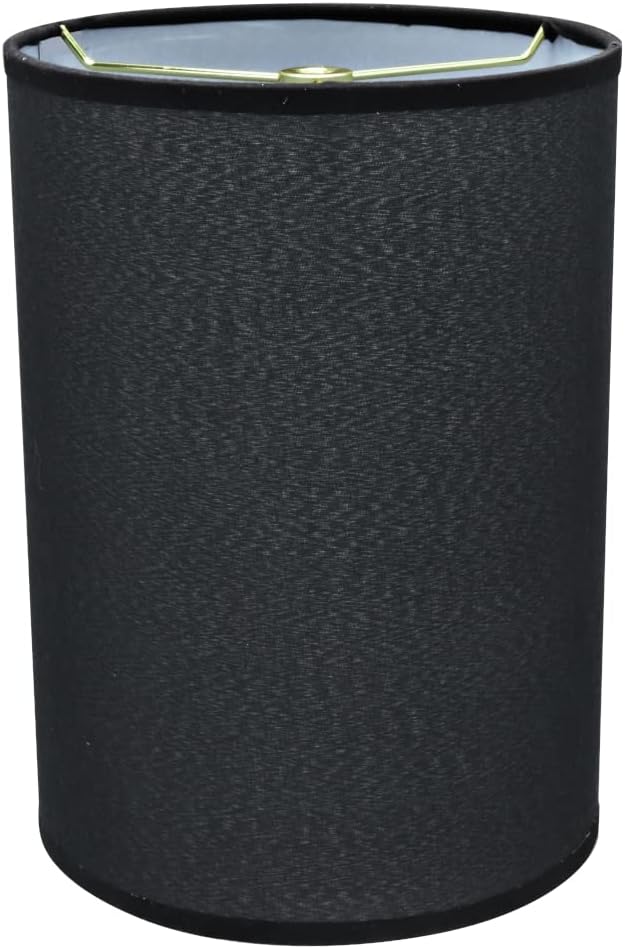 Aspen Creative 31010A Transitional Hardback Empire Shape Spider Construction Lamp Shade in Black, 8" wide (8" x 8" x 11") - Image 2