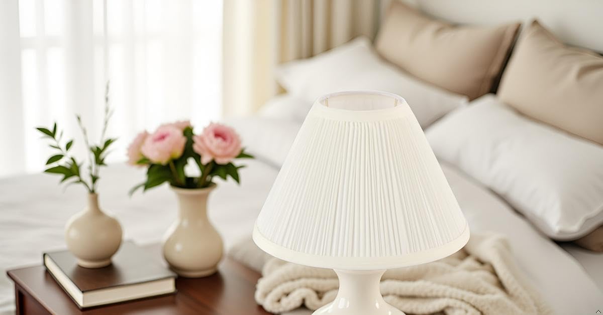 Aspen Creative 59171, Empire Uno Lamp Shade, Cotton White, 4" Top x 10" Bottom x 7" Slant Height, Slip UNO 33mm - Image 7