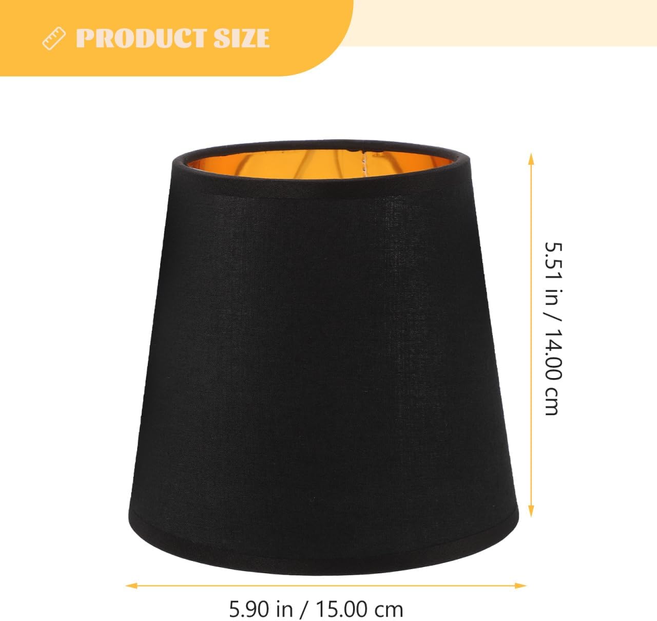 BESPORTBLE Black Fabric Lamp Shade for Desk, Floor, Wall Lamps, and Pendant Lights - 5.90 X 4.33 X 5.51 Inch Decorative Light Cover with Clip-on Design for Home Use - Image 3