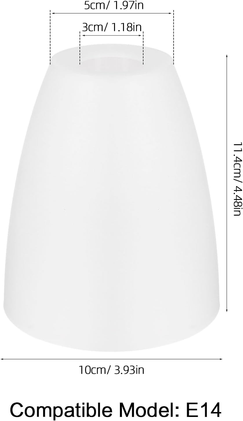 DOITOOL 2PCS Plastic Lamp Shade Replacement for Floor Lamp, Replacement White Lamp Shade Cover for Chandelier, Pendant Light, Wall Sconces Series (30mm Opening) - Image 3