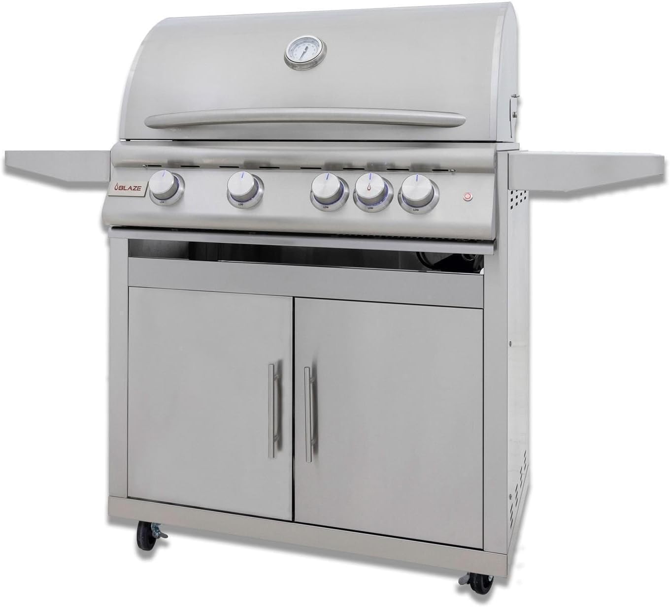 Blaze Premium LTE+ 40-Inch 5-Burner Natural Gas Grill W/Rear Infrared Burner & Lift-Assist Hood – BLZ-5LTE3-NG