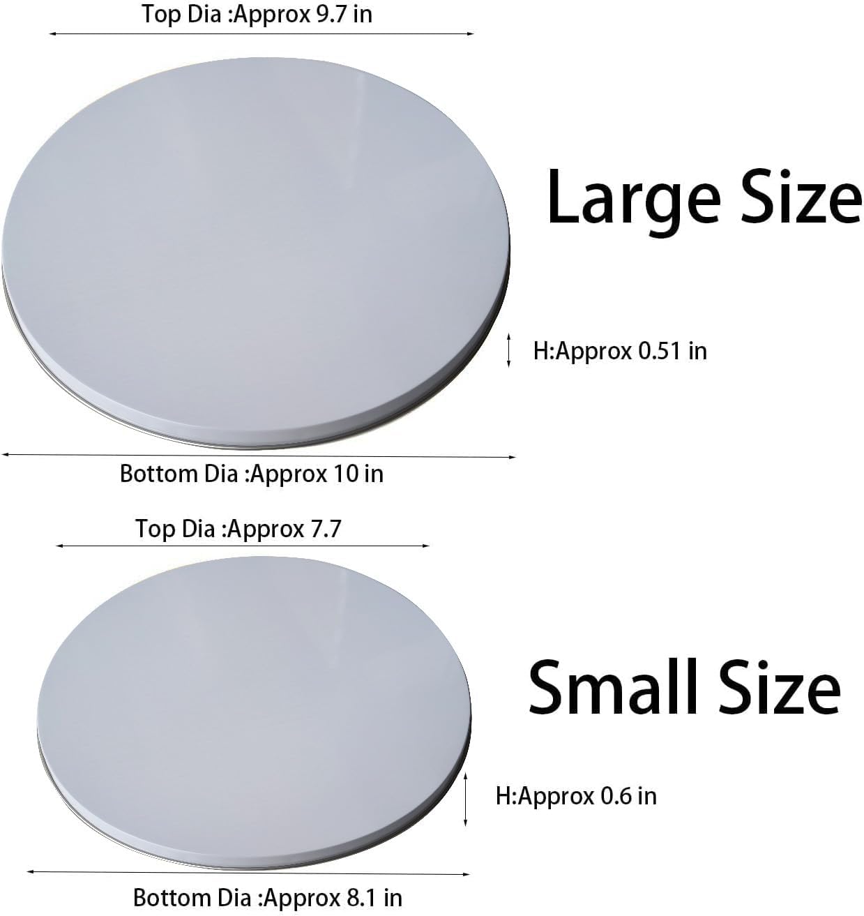 Burner Covers for Electric Stove (White, Round 8/10'') - Image 2