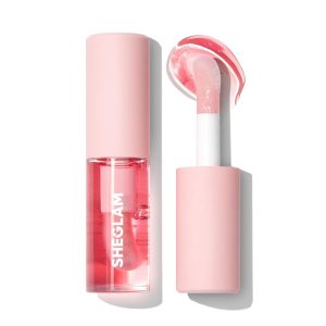 SHEGLAM Jelly Wow Hydrating Non-Sticky Lip Oil Moisturizing Plumping Lip Gloss - Berry Involved