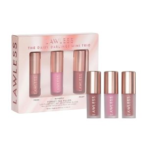 Lawless The Daisy Darlings Mini Trio – Forget The Filler Lip Plumping Line Smoothing Gloss Set – 3 x 0.05 fl. oz – Shades: Presh, Butterfly, Velvet