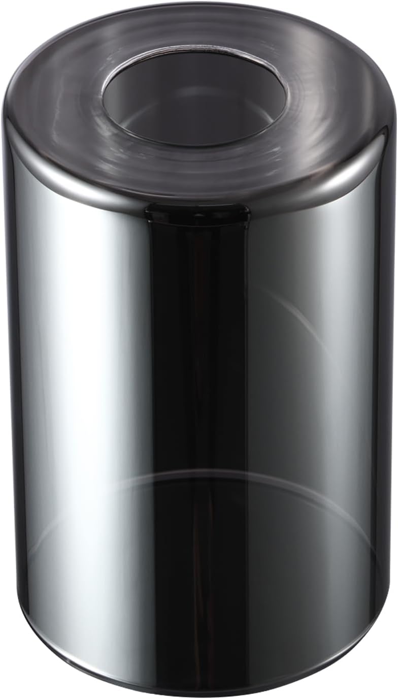 Diameter 4.72 IN, Tall 6 IN,E26 Base 1-5/8 Inch Fitter,Wall lamps or Pendant Lamps Replace Lampshades With Smoke Gray Cylindrical Glass Lampshades
